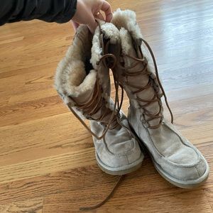 Tularosa tall chestnut lace up uggs